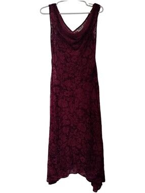 Robbie Bee Deep Burgundy Lace Slip Dress